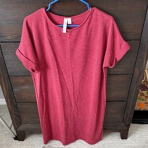 Alya Short Sleeve Red Dress Tee